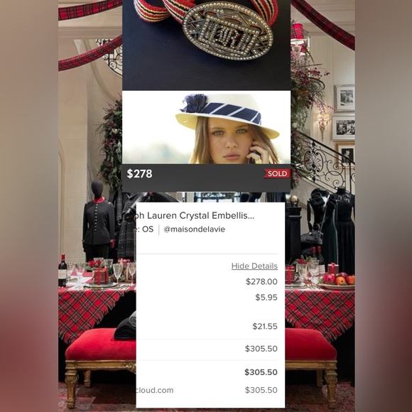 Rugby by Ralph Lauren Crystal Embellished Logo Plaque Ribbon Wrap Bracelet - Picture 17 of 17